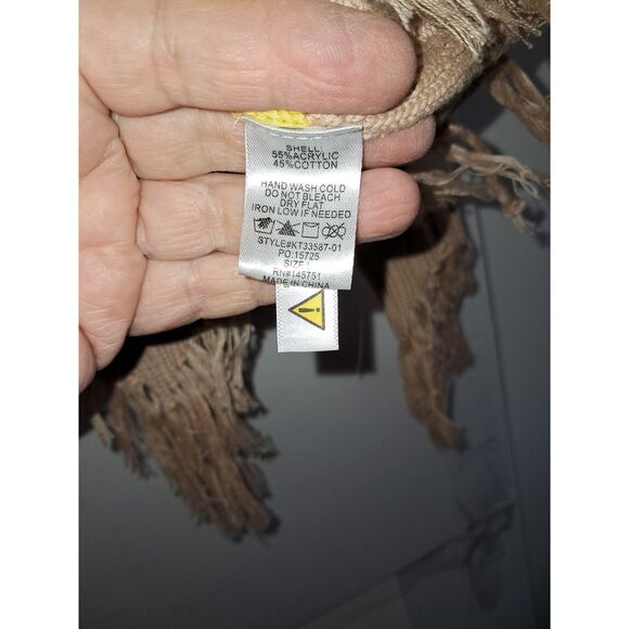 A Peach Love California Junior's Sweater Raggedy Distressed Striped Grungy L - Picture 5 of 11